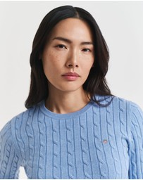 Gant - Stretch Cotton Cable Crew Neck Knit
