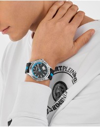 Plein Sport - PLEIN RAMPAGE 44mm Black dial and Black Blue Silicone strap