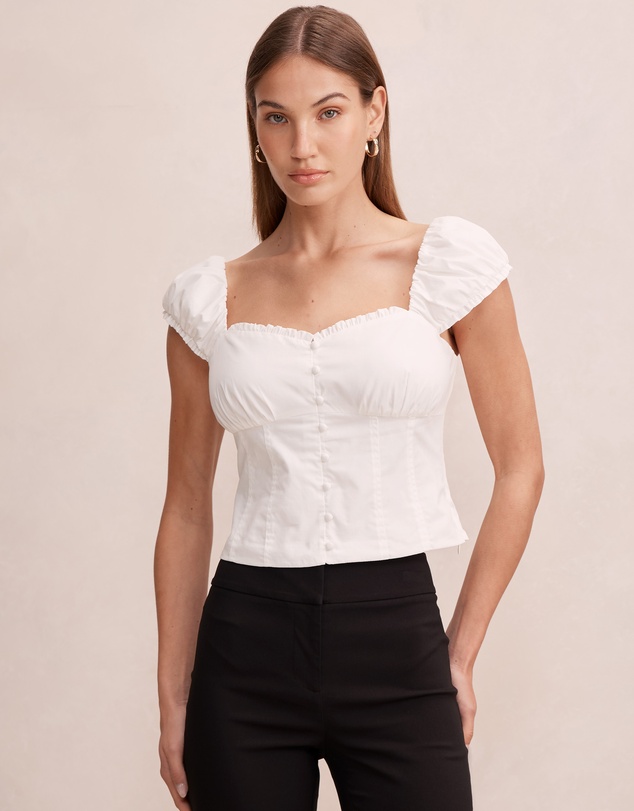 Forever New - Alice Cotton Button Top