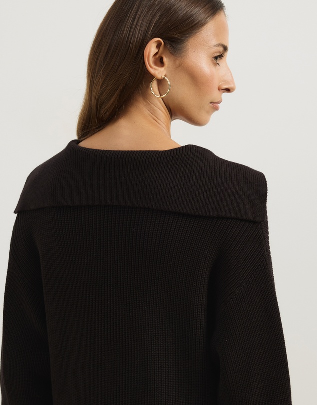 Atmos&Here - Natalie Oversized V-Neck Knit Jumper