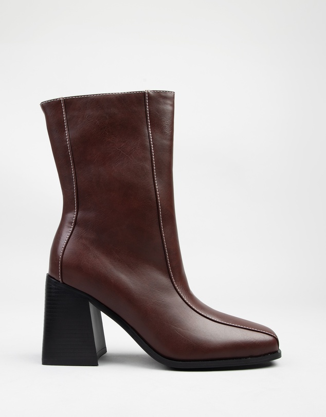 RAID - Jacker high block heeled boots in brown