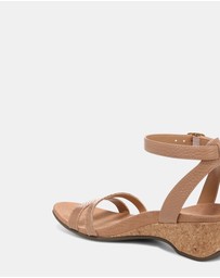Vionic - Orlanda Wedge Sandal - Macaroon Pearl Snake