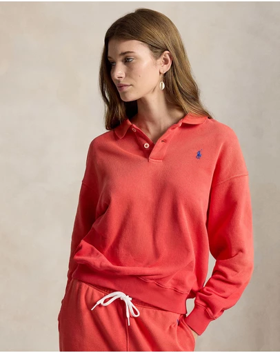 Polo Ralph Lauren - Lightweight Fleece Long-Sleeve Polo - The ICONIC Exclusive