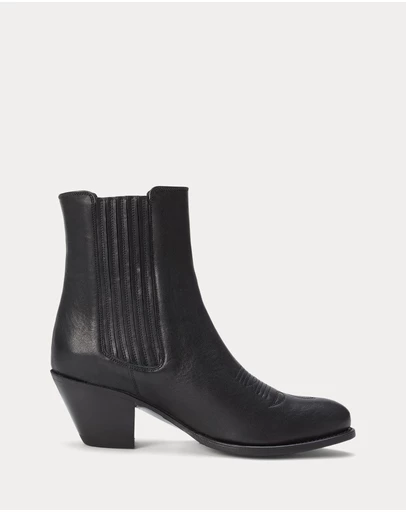 Polo Ralph Lauren - Leather Chelsea Western Boots - Women's