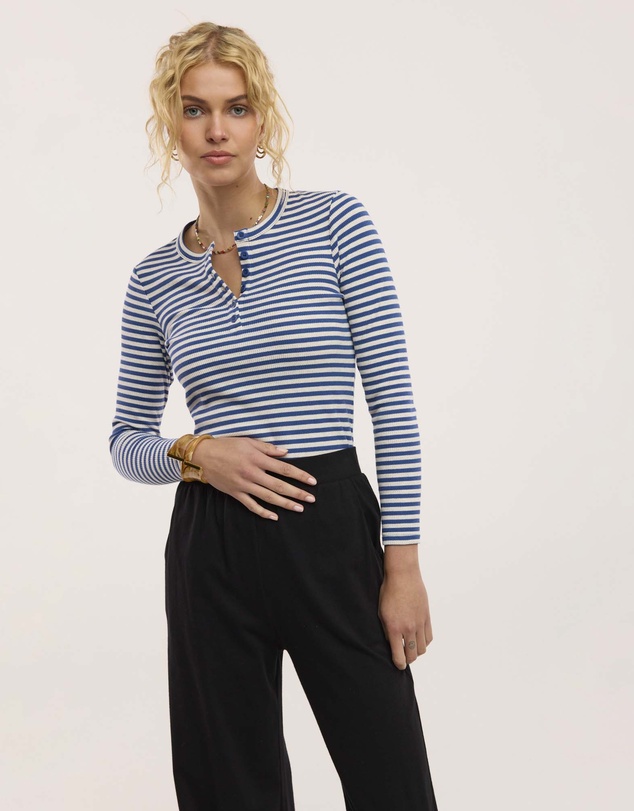Obus - Traveller Waffle Henley Top