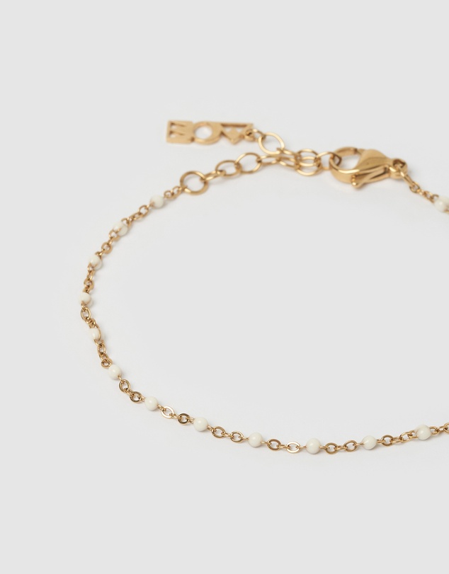 Arms Of Eve - Peggy Gold and Enamel Bracelet - Vanilla