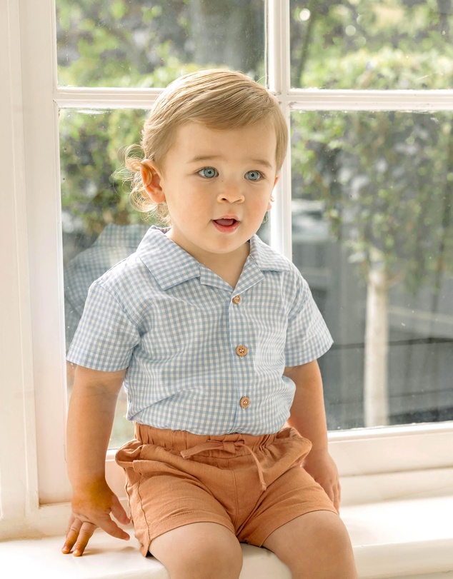 Bebe by Minihaha - Evan Check Shirt Bodysuit