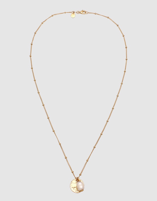 Elli Jewelry - Vintage Baroque Pearl Necklace in Gold-Plated 925 Silver