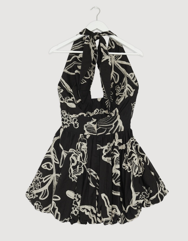 Revibe - Repaired Shona Joy Lila Halter Bubble Mini Dress - AU 10