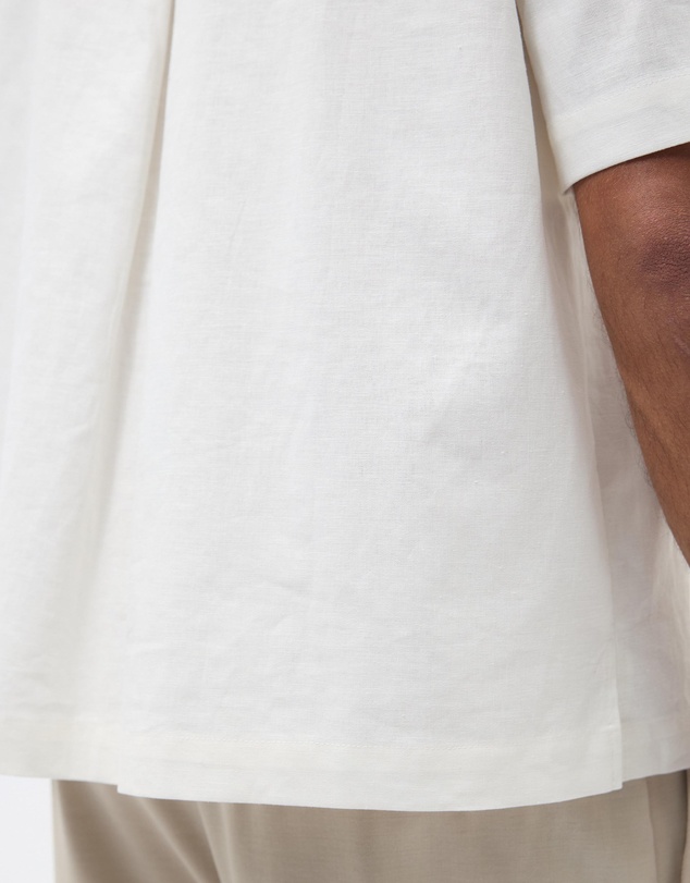 AERE - Printed Linen Blend Shirt