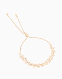 Lovisa - Gold Cubic Zirconia Round Toggle Bracelet