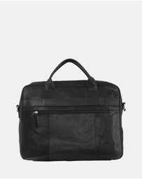 Pierre Cardin - Pierre Cardin Rustic Leather Computer/Business Bag