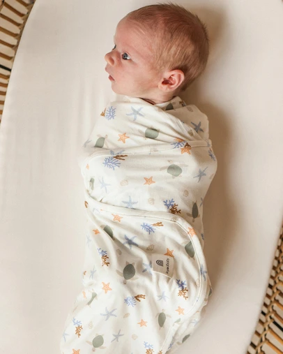Kynd Baby - Large Stretchy Swaddle in Underwater World