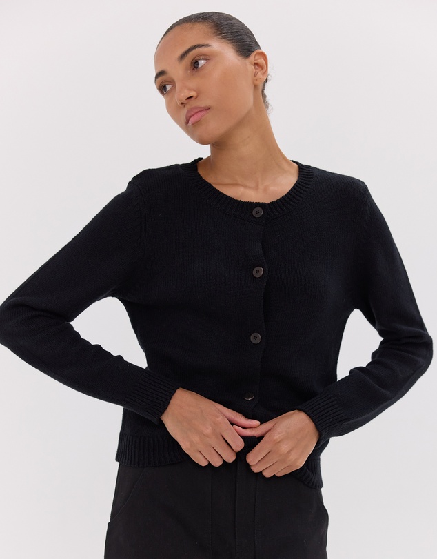Cloth & Co. - The Vintage Cardigan | Black