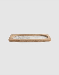 Greg Natale - Caldera Tray Arabescato & Travertine
