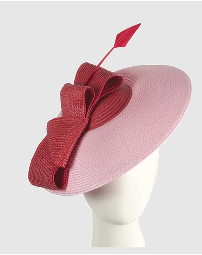 Max Alexander - Saucer Pink Red Racing Fascinator Hat