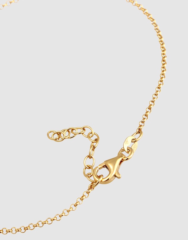Elli Jewelry - Cloverleaf Zirconia Anklet in Gold-Plated 925 Silver