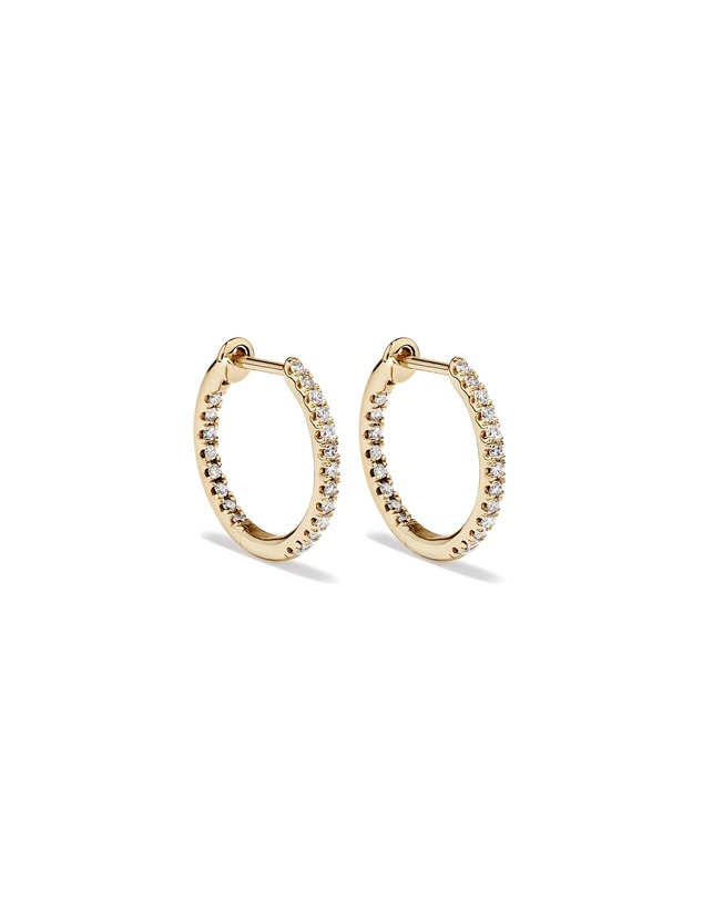 Michael Hill - Hoop Earrings With 0.25 Carat TW Of Diamonds in 10kt Yellow Gold