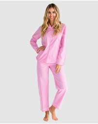 Sant And Abel - Women's Hepburn Gingham Pink Long PJ Set