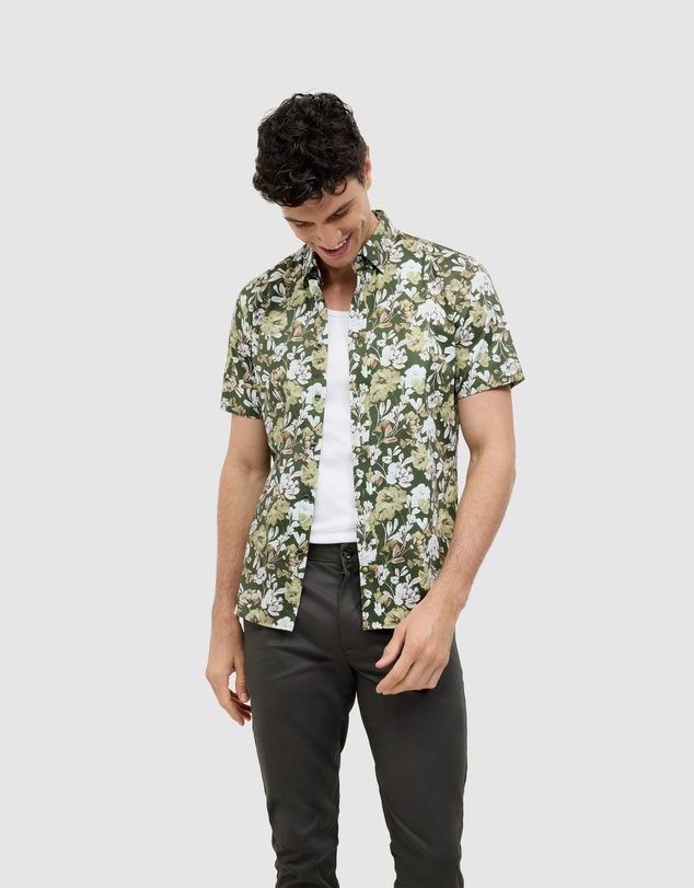 Politix - Painted Floral Short Sleeve Shirt