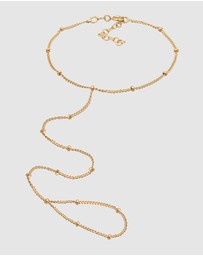 Elli Jewelry - Bracelet Hand Chain Ball 925 Sterling Silver Gold-plated
