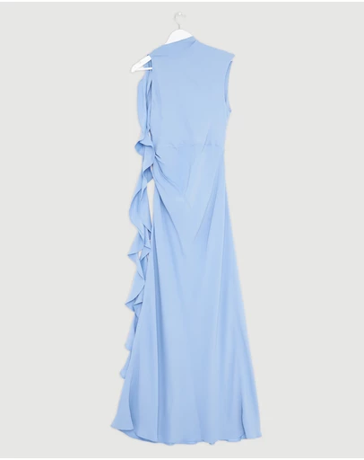 Revibe - Repaired Shona Joy Rio Draped Ruffle Maxi Dress - AU 12
