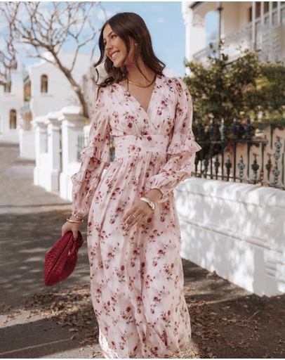 Petal & Pup - Vayla Maxi Dress - Pink Rose