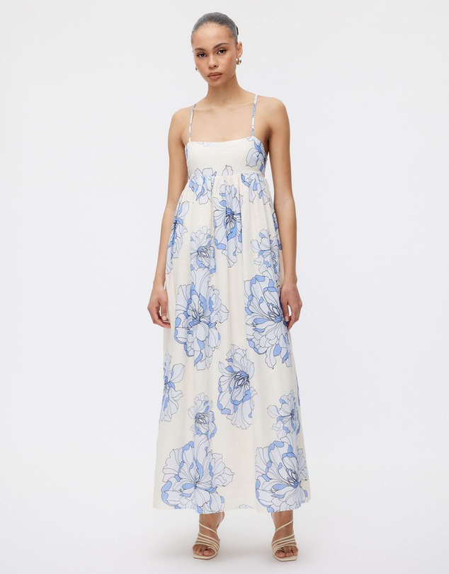 Minima Esenciales - Rosa Linen Maxi Dress