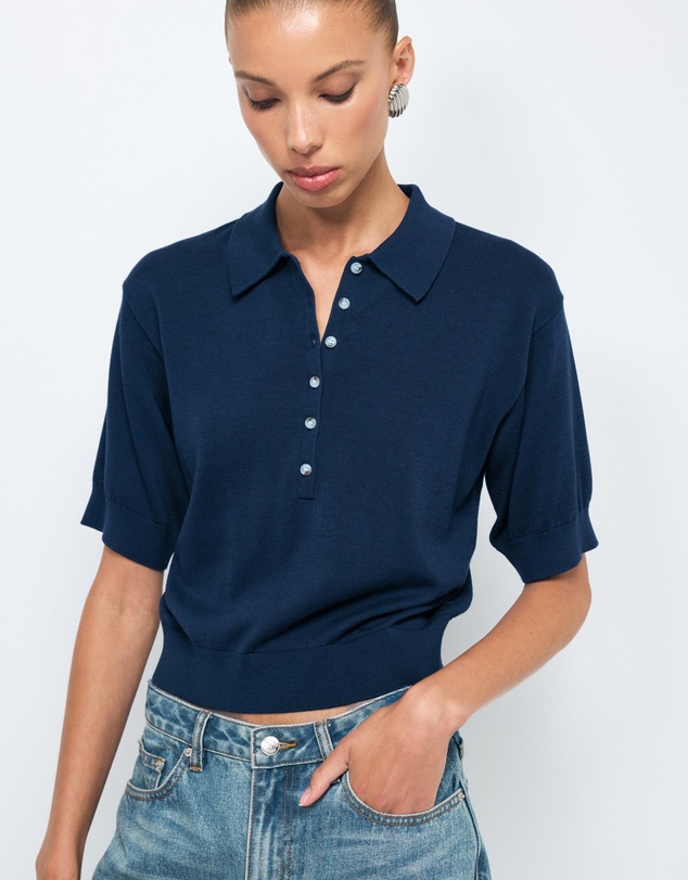 AERE - Abbey SS Knit Polo