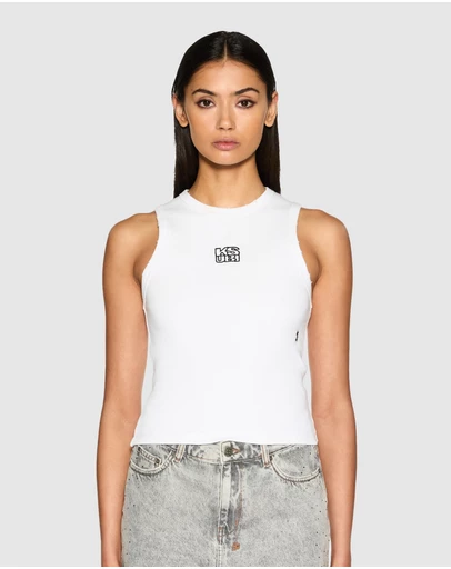 Ksubi - STACKED SYNDICATE TANK XTRA WHITE