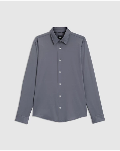 BOSS - Slim-Fit Shirt in Structured Performance-Stretch Fabric