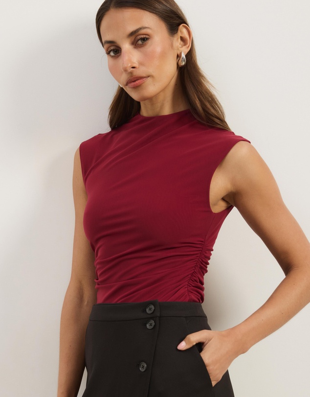 Atmos&Here - Leni Mesh Cap Sleeve Top