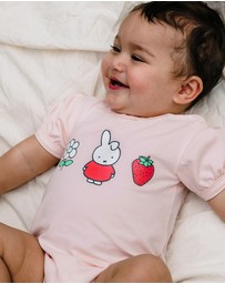 Kynd Baby - Miffy Puff Sleeve Bodysuit in Soft Pink
