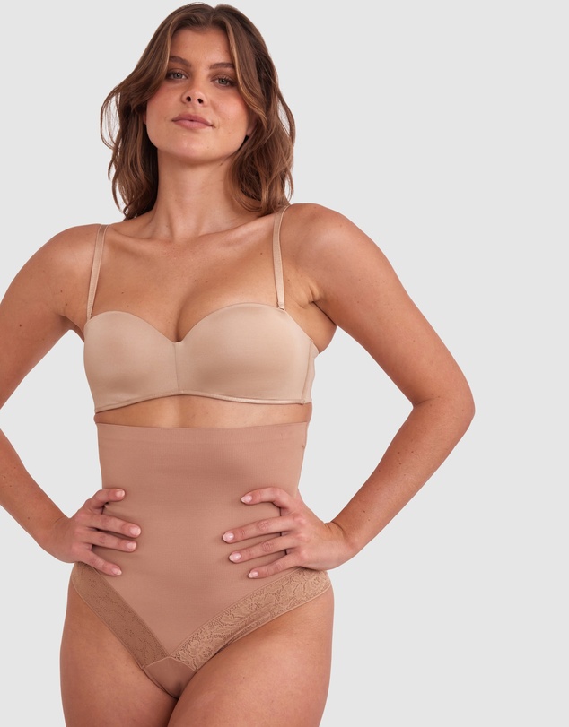 Bras N Things - Luxe Solutions Control High Waisted V String - Nude 3