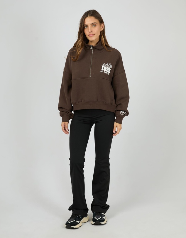 All About Eve - Eve Team 1/4 Zip Brown