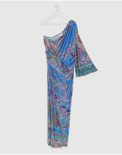 Revibe - Repaired Camilla One Shoulder Jersey Dress - AU XL