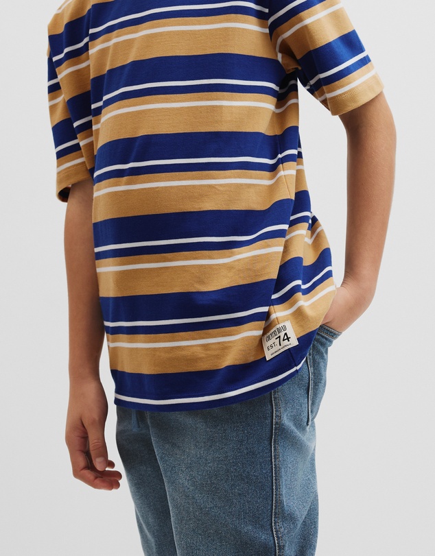 Country Road - Teen Australian Cotton Relaxed Stripe Short Sleeve T-shirt