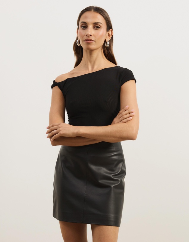 Atmos&Here - Freya Mesh Off Shoulder Twist Top