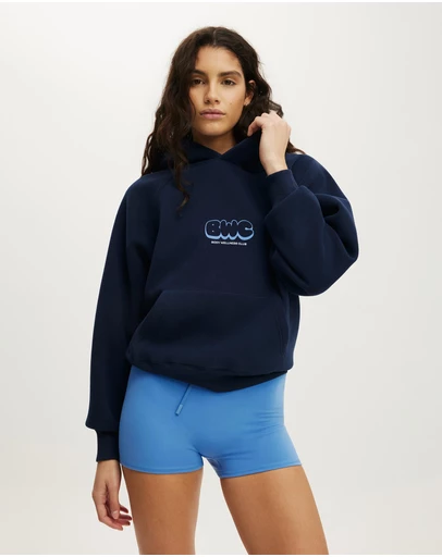 Cotton On Body Active - Plush Premium Graphic Raglan Hoodie