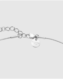 Rosefield - Pavé Striped Silver-Tone Necklace