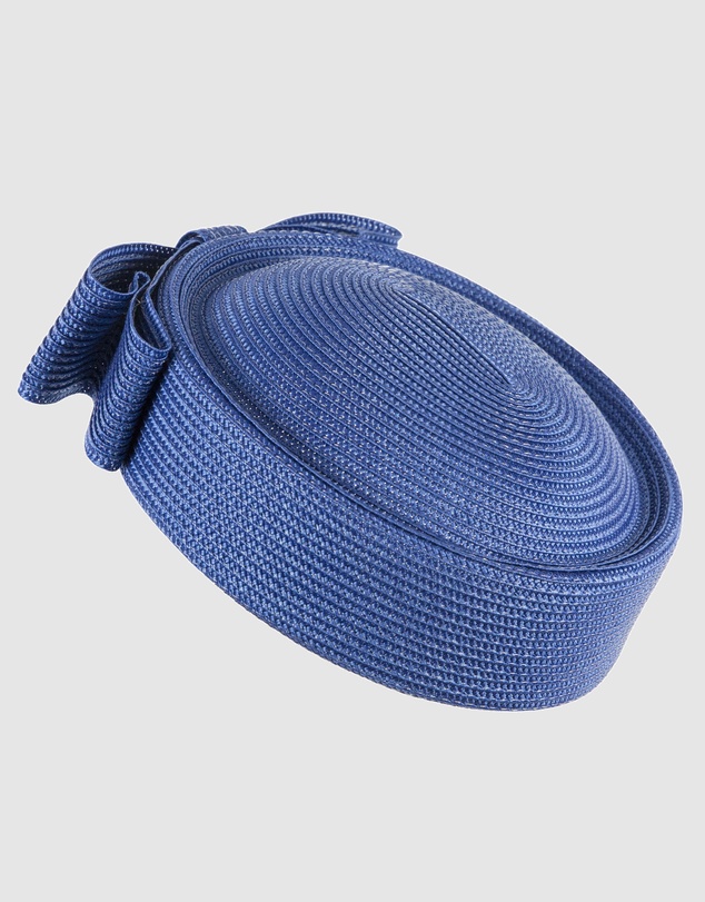 Max Alexander - Royal Blue Braid Pillbox Hat