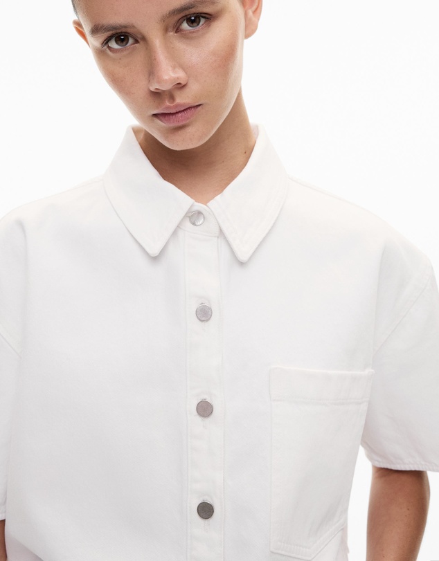 Witchery - Denim Crop Shirt