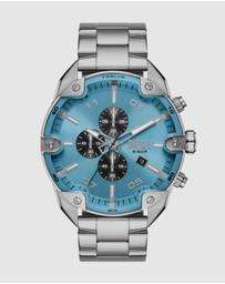 Diesel - Spiked Silver Tone Chronograph Watch