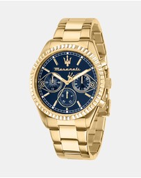 Maserati - Competizione 43mm Multifunction Gold Chronograph Watch