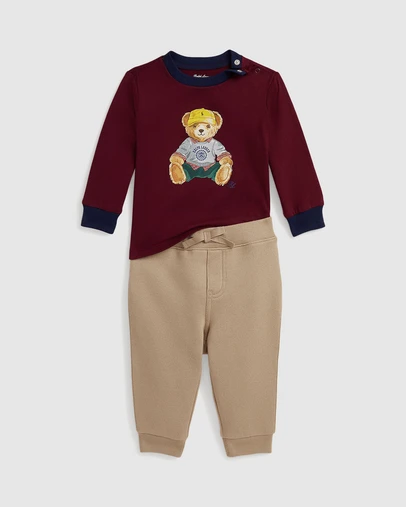 Polo Ralph Lauren - Polo Bear Jersey Tee & Fleece Trousers - Babies