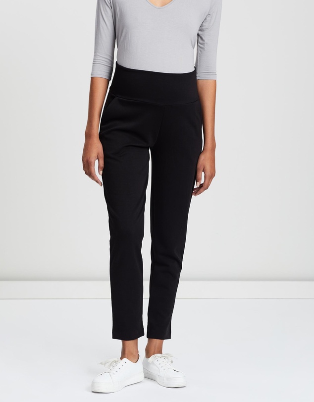 Angel Maternity - Maternity Soft Ponti Relax Fit Full Length Pants