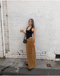 Dazie - Bailey Faux Suede Midi Skirt