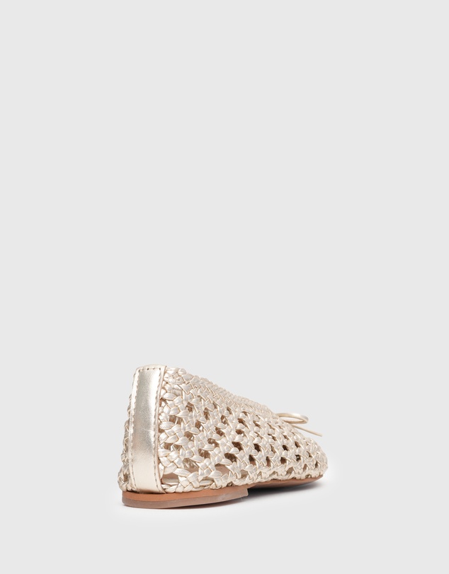 Betts - Georgia Leather Woven Ballet Flats