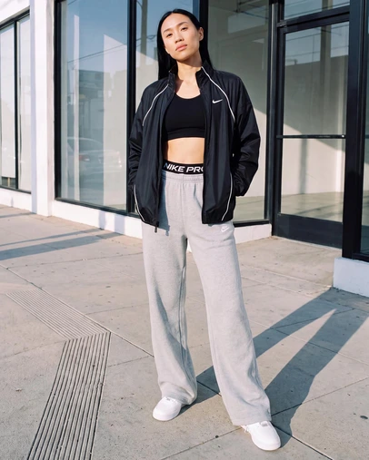 Nike - Nike Studio Fleece Midweight Wide-Leg Pants