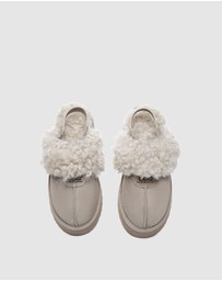 EVERAU - Australian Shepherd Ugg Waffle Curly Platform Cow Suede Upper House Shoes